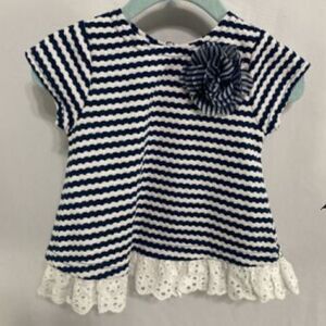 SPECIAL OCCASION by MARMALLATA Striped Flower & Lace Dress - Size 12M‎